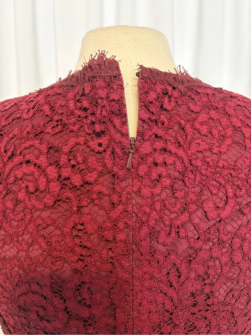 Tory Burch Burgundy Lace Midi Dress